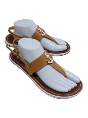 Tommy Hilfiger Nautical Flip Flop Sling Back Sandals Women's Size 10